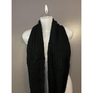 West Loop Scarf Womens One Size Black Knit Infinity Acrylic Winter Warm